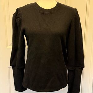 Elie Tahari Black puff sleeve Women's Sweater